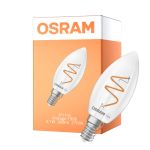 Osram Vintage 1906 LED Classic Slim E14 Kynttilä Filament Kirkas 3.1W 300lm - 927 Erittäin Lämmin Valkoinen | Paras Värintoisto - Himmennettävä - Korvaa 25W