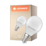 Ledvance Classic LED E14 Pallo Matta 4.9W 470lm - 840 Kylmä Valkoinen | Korvaa 40W