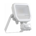 Ledvance LED Valonheitin Aluminium Valkoinen 8W 1100lm 100D - 830 Lämmin Valkoinen | IP65 - Liike- Ja Valotunnistin - Symmetrinen