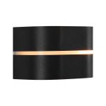 Nordlux Sibelis Seinävalaisin Aluminium Musta | IP44 - Sopii E27
