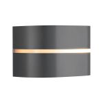 Nordlux Sibelis Seinävalaisin Aluminium Harmaa | IP44 - Sopii E27