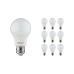 Monipakkaus 10x Noxion Lucent Classic LED E27 Päärynä Matta 4.9W 480lm - 840 Kylmä Valkoinen | Korvaa 40W