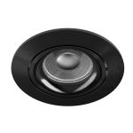 Noxion Upotettu Kohdevalaisin Vision MR16 Kallistettava Musta | 82mm - Odetnij 69mm - IP20 - incl. GU10 Kanta 