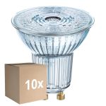 Monipakkaus 10x Osram Parathom LED GU10 Spot Kirkas 4.5W 350lm - 940 Kylmä Valkoinen | Himmennettävä - Paras Värintoisto  - Korvaa 50W