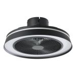 Eglo Kattotuuletin Vallonia 1 ABS Matt Musta 31.7W 3200lm - 827-865 Säädettävä Valkoinen + RGB | Himmennettävä