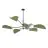Emibig Kattovalo Lotus Teräs Musta | Sopii 6x E14 - Max 10W