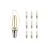 Monipakkaus 10x Noxion Lucent LED E14 Kynttilä Filament Kirkas 2.5W 250lm - 827 Erittäin Lämmin Valkoinen | Korvaa 25W