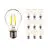 Monipakkaus 10x Noxion Lucent LED E27 Päärynä Filament Kirkas 4.5W 470lm - 840 Kylmä Valkoinen | Korvaa 40W