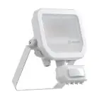 Ledvance LED Valonheitin Aluminium Valkoinen 8W 1100lm 100D - 830 Lämmin Valkoinen | IP65 - Liike- Ja Valotunnistin - Symmetrinen