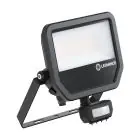 Ledvance LED Valonheitin Aluminium Musta 41W 5500lm 100D - 830 Lämmin Valkoinen | IP65 - Liike- Ja Valotunnistin - Symmetrinen