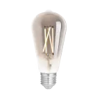 WiZ Smart LED E27 Edison Filament Smoke 6.5W 400lm - 820-850 Säädettävä Valkoinen | Himmennettävä - Korvaa 35W