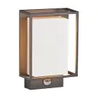 Nordlux Nestor Seinävalaisin Aluminium Musta 8W 550lm - 827 Erittäin Lämmin Valkoinen | IP44 - Liike- ja Valotunnistin