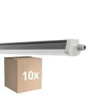 Monipakkaus 10x Ledvance Vedenkestävä Loisteputkivalaisimet Kosteudenkestävä FLEX Läpijohdotus 42W 6800lm - 830 Lämmin Valkoinen| IP66 - Korvaa 2x58W