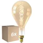 Monipakkaus 6x Calex XXL Splash Kulta LED E27 Filament 3W 250lm- 822 Erittäin Lämmin Valkoinen | Himmennettävä