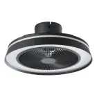 Eglo Kattotuuletin Vallonia 1 ABS Matt Musta 31.7W 3200lm - 827-865 Säädettävä Valkoinen + RGB | Himmennettävä